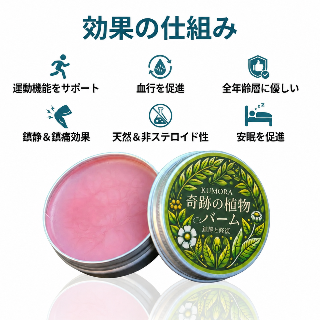 KUMORA 奇跡の植物 むくみケアバーム